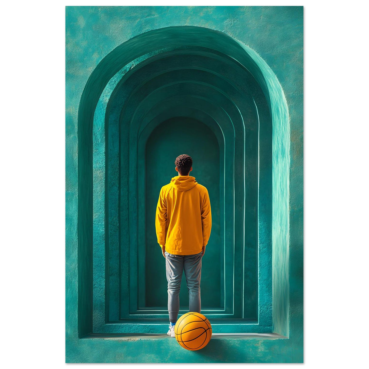 Hold — limited-edition basketball player art print, Portraits series by Alleyoop Arts
