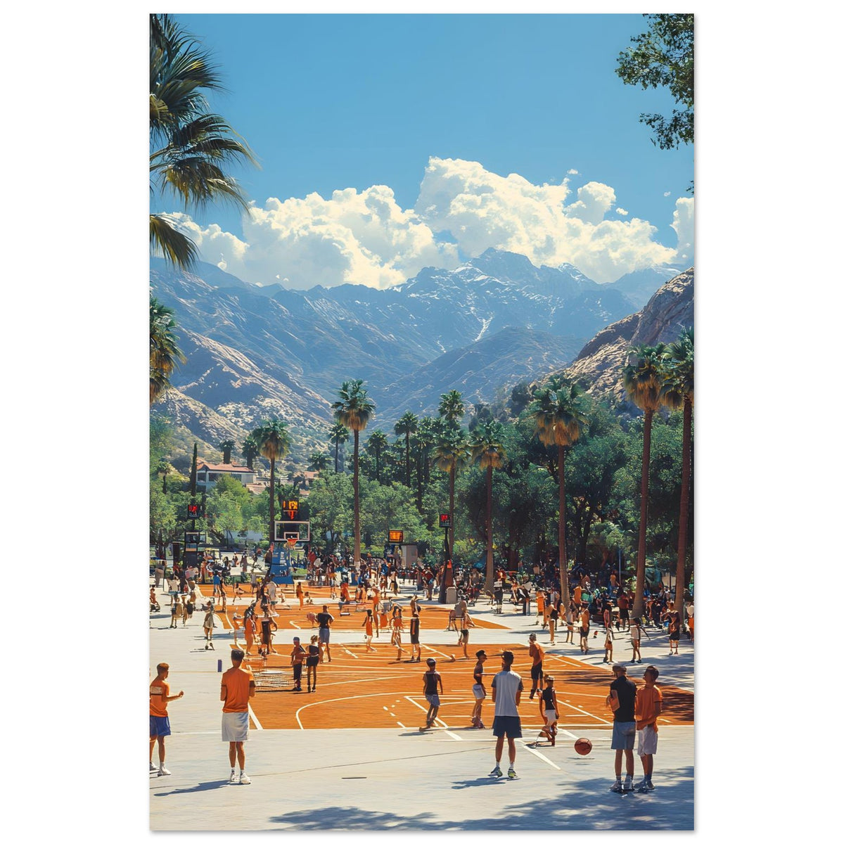 Camp — limited-edition streetball art print, Street series by Alleyoop Arts