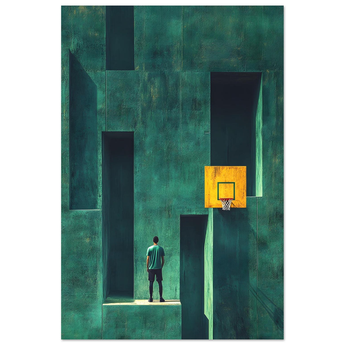 The Guardian — limited-edition surreal basketball art print, Portals series by Alleyoop Arts