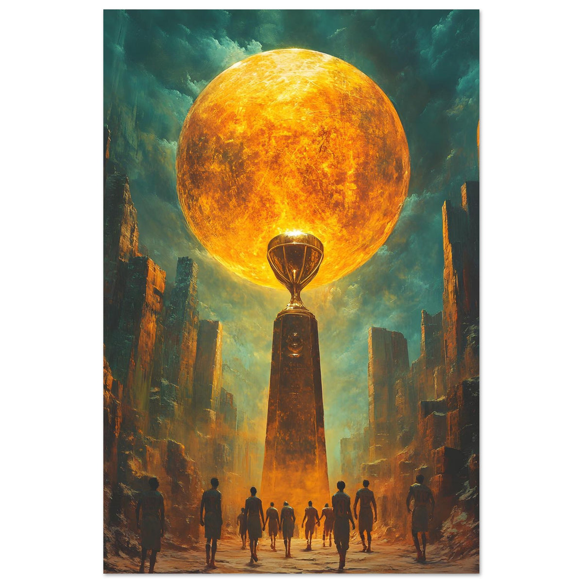 Champion's Light — limited-edition basketball art print, Celebration series by Alleyoop Arts