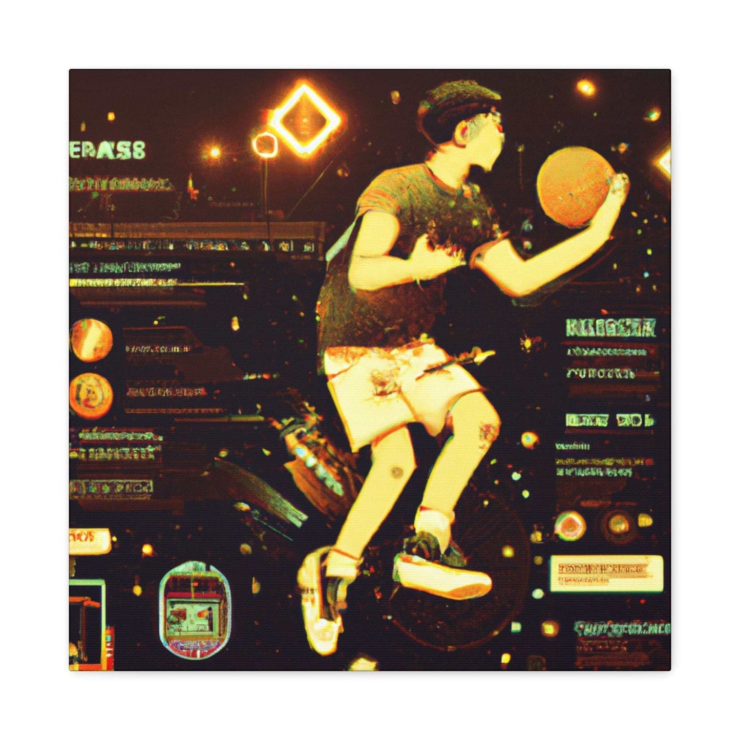 Ball-Futurism Canvas Print - Canvas - Basketball Art 