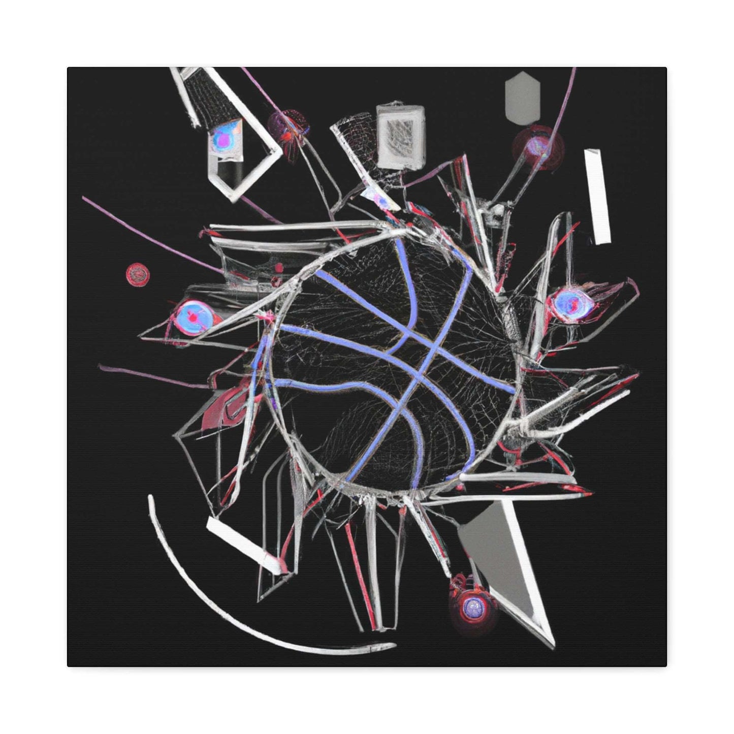 Neon Hoop Dreams Canvas Print - Canvas - Basketball Art 