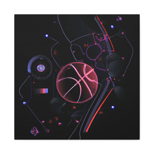 Neon Ballers: Basketball Revolution Canvas Print - Canvas - Basketball Art 