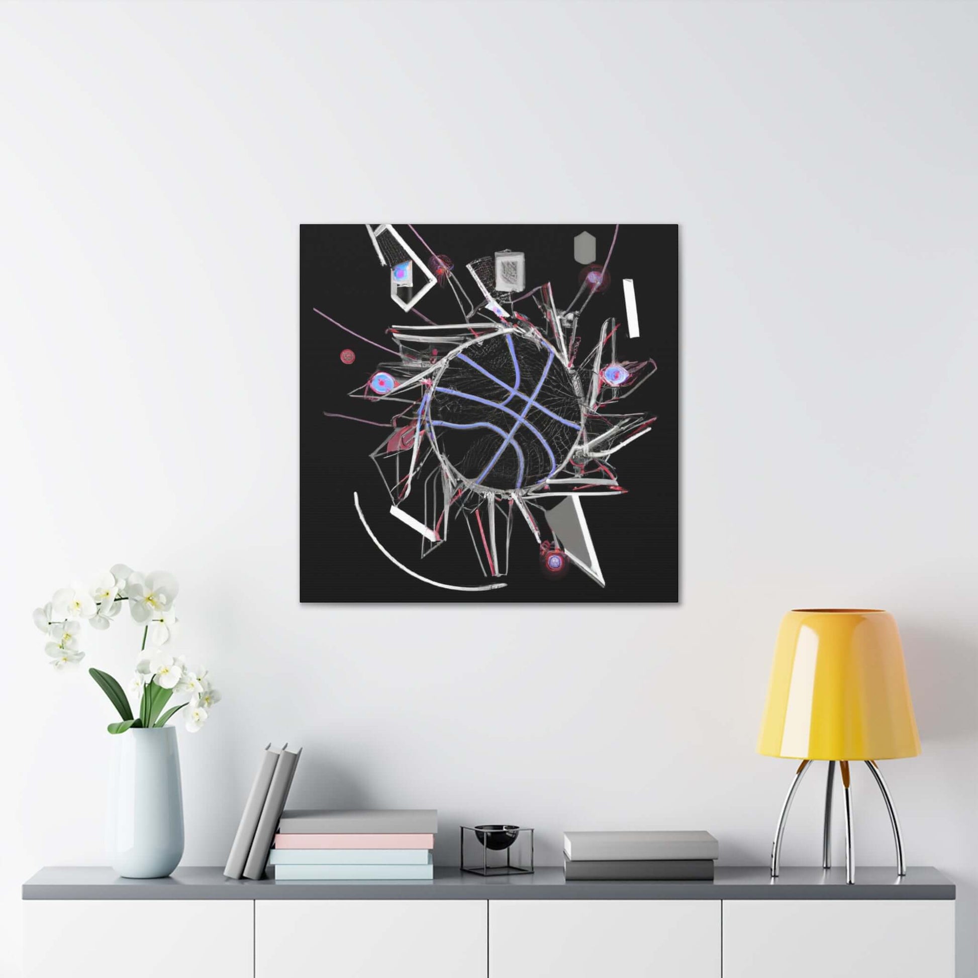 Neon Hoop Dreams Canvas Print - Canvas - Basketball Art 