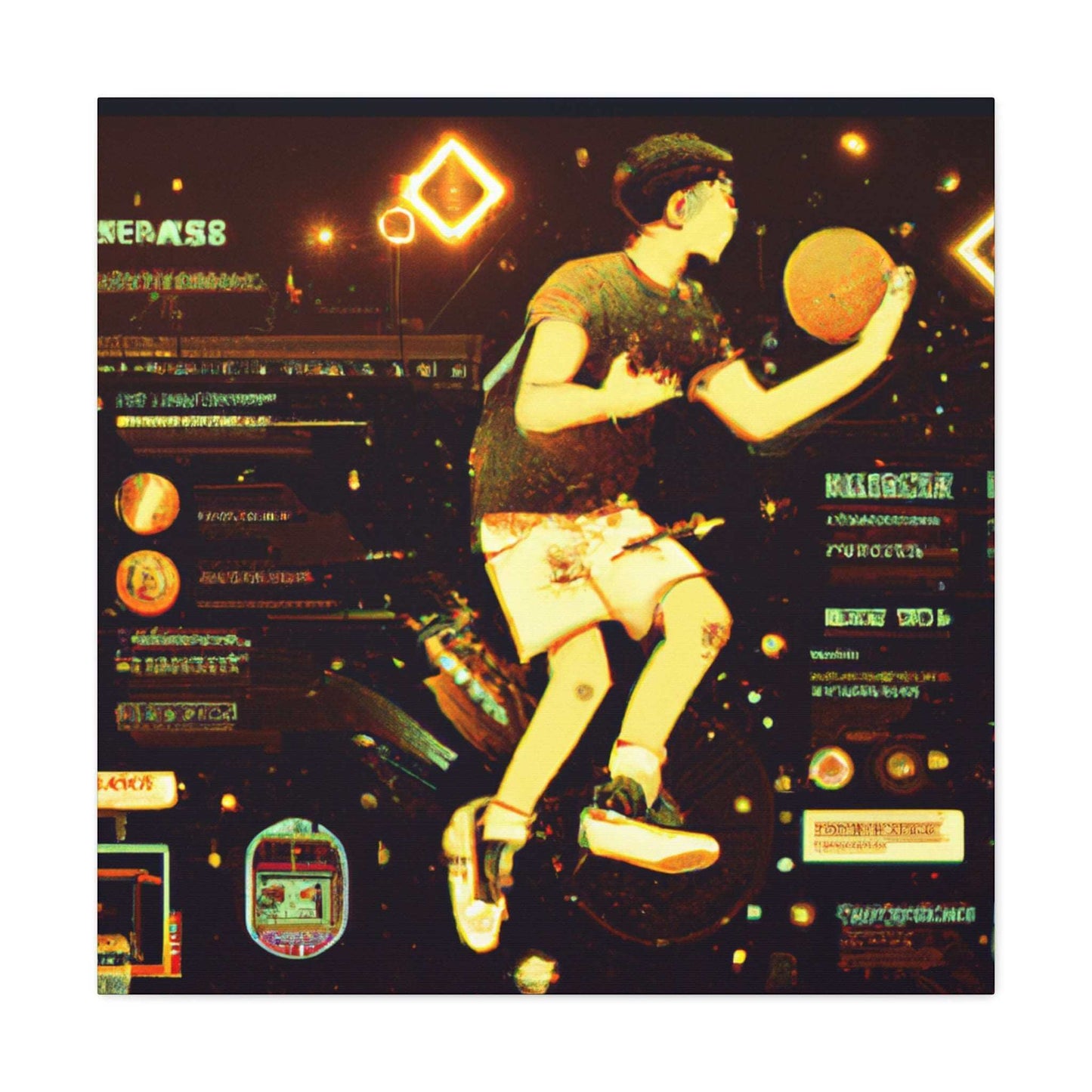 Ball-Futurism Canvas Print - Canvas - Basketball Art 