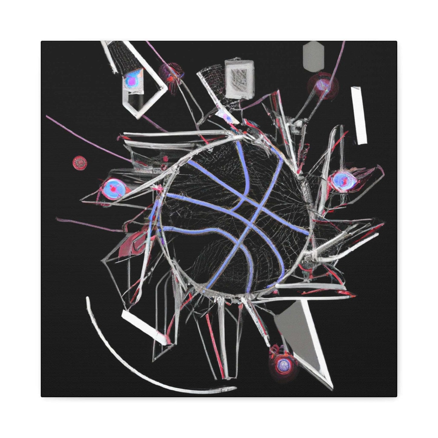 Neon Hoop Dreams Canvas Print - Canvas - Basketball Art 