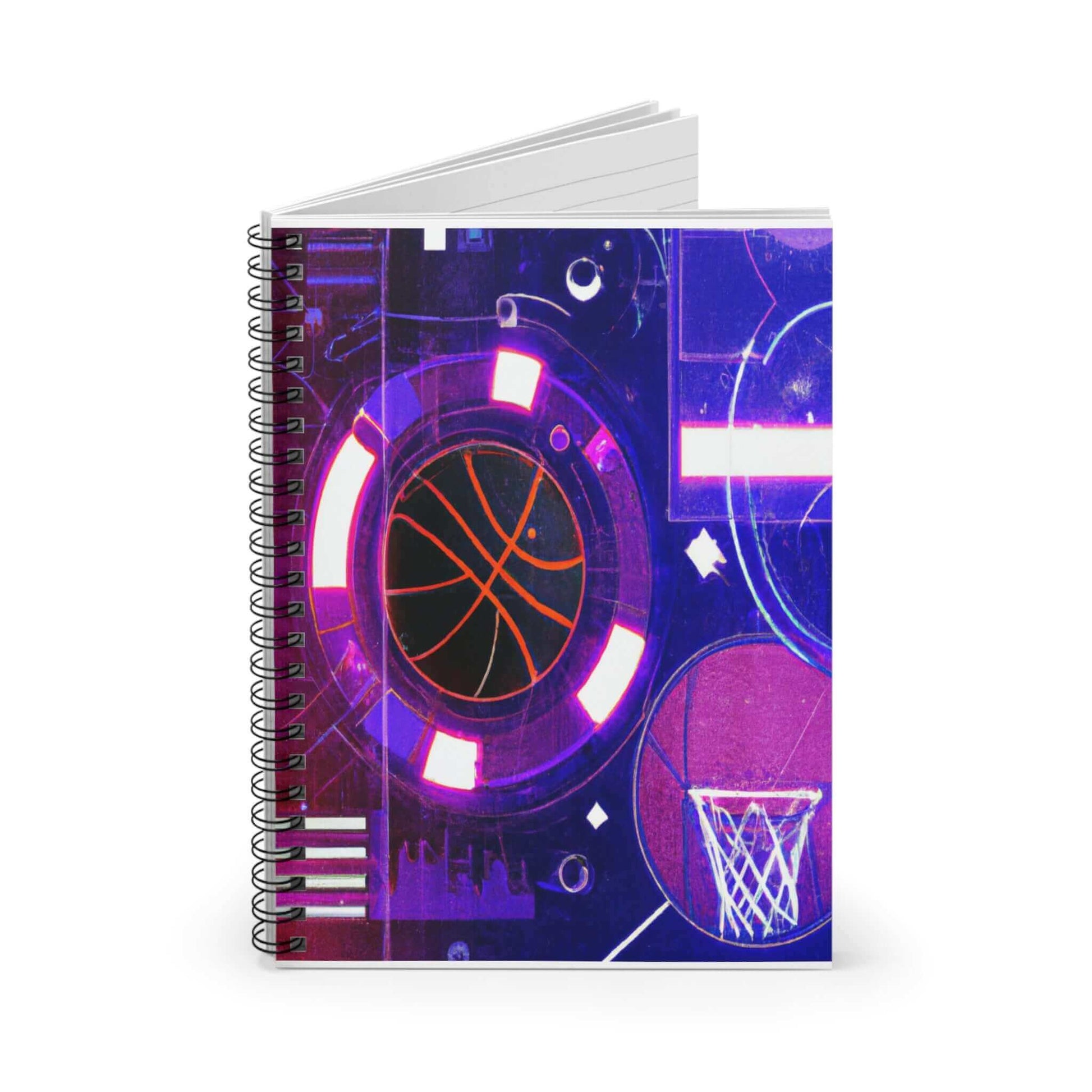 Futuristic Hoops Dream Spiral Notebook - Paper products - Basketball Art 