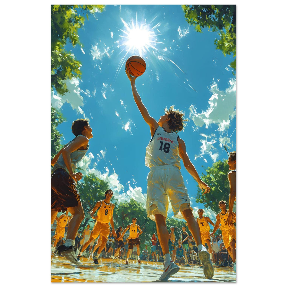 Clinic Day — limited-edition streetball art print, Street series by Alleyoop Arts