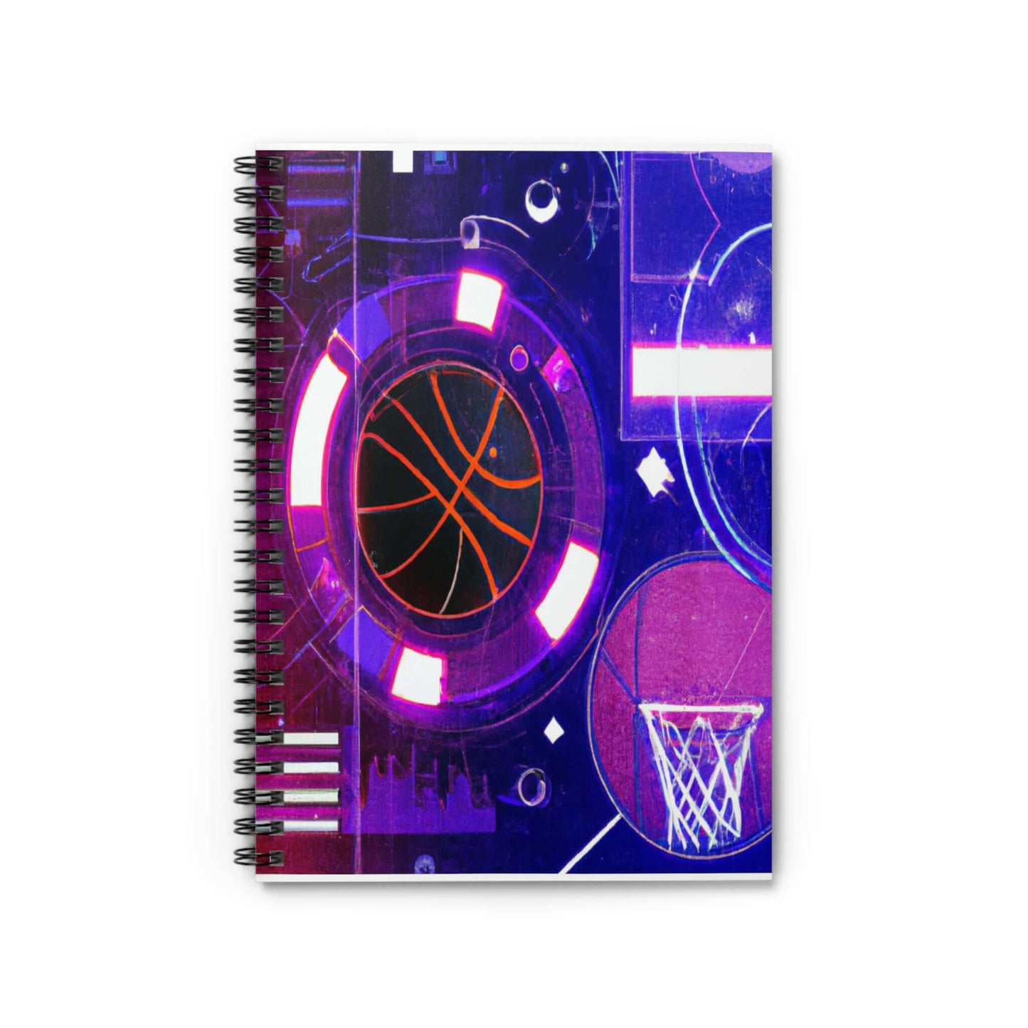 Futuristic Hoops Dream Spiral Notebook - Paper products - Basketball Art 