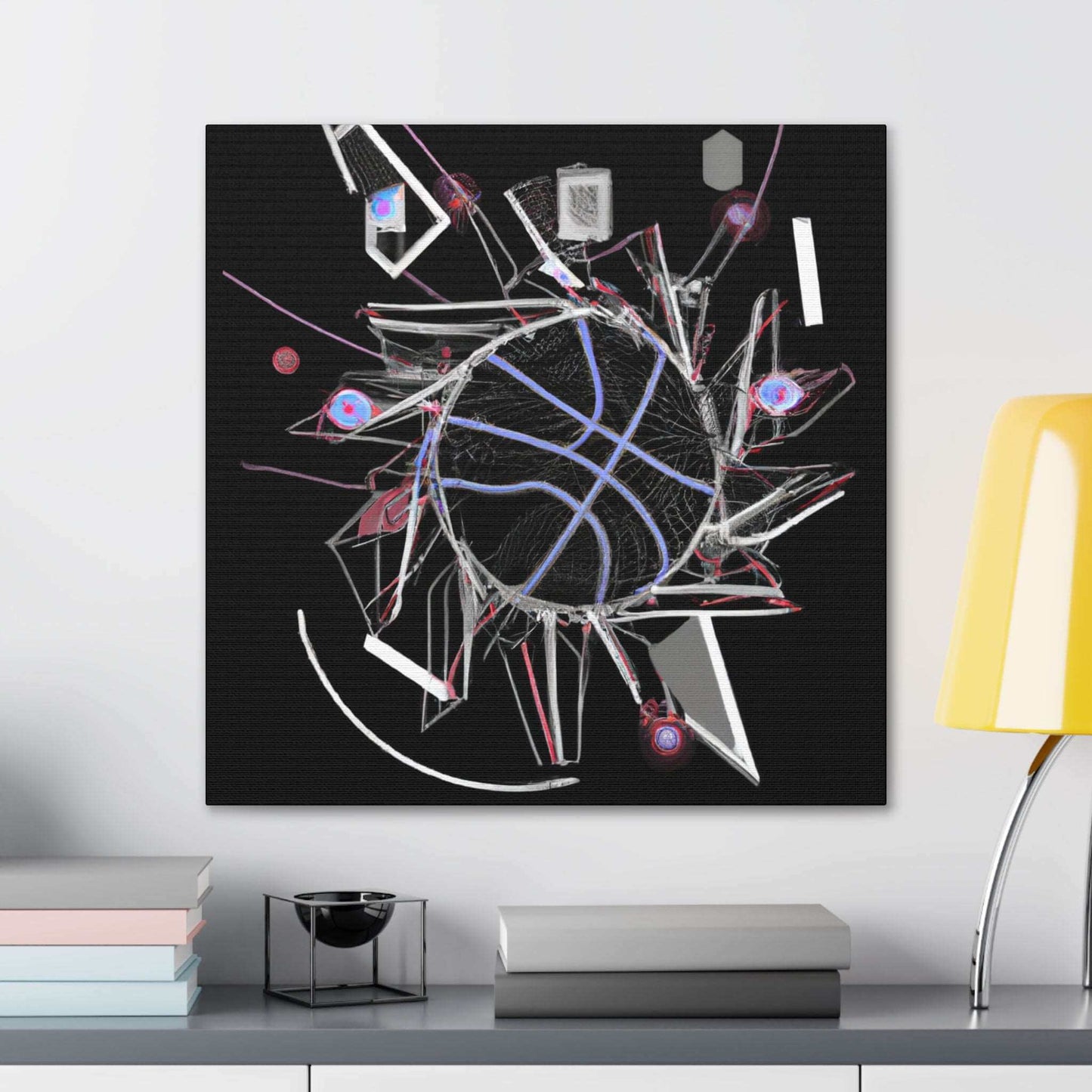 Neon Hoop Dreams Canvas Print - Canvas - Basketball Art 