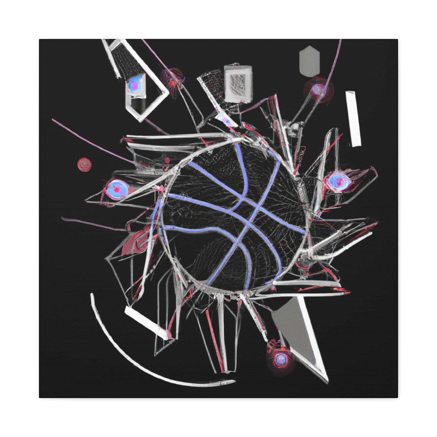 Neon Hoop Dreams Canvas Print - Canvas - Basketball Art 