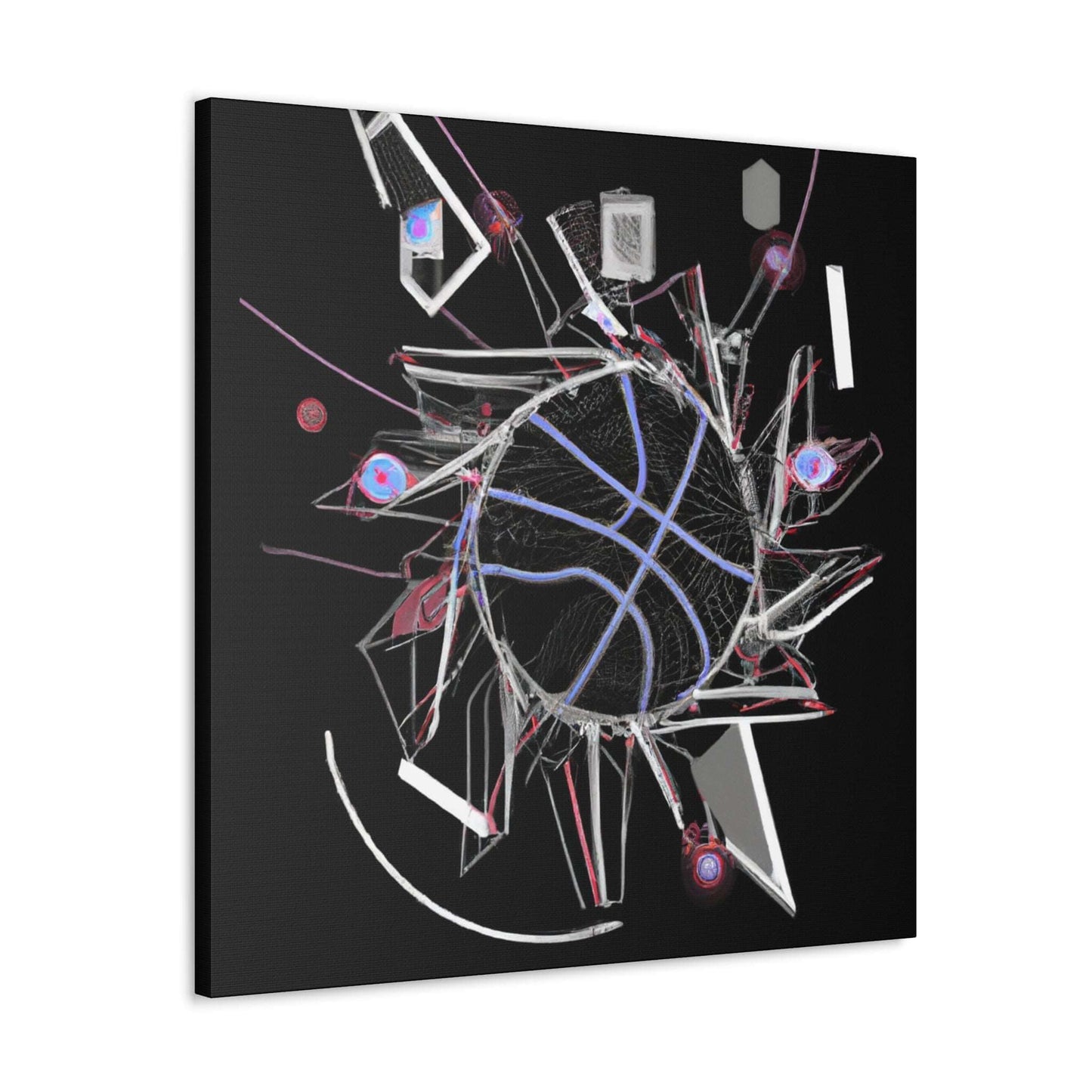 Neon Hoop Dreams Canvas Print - Canvas - Basketball Art 