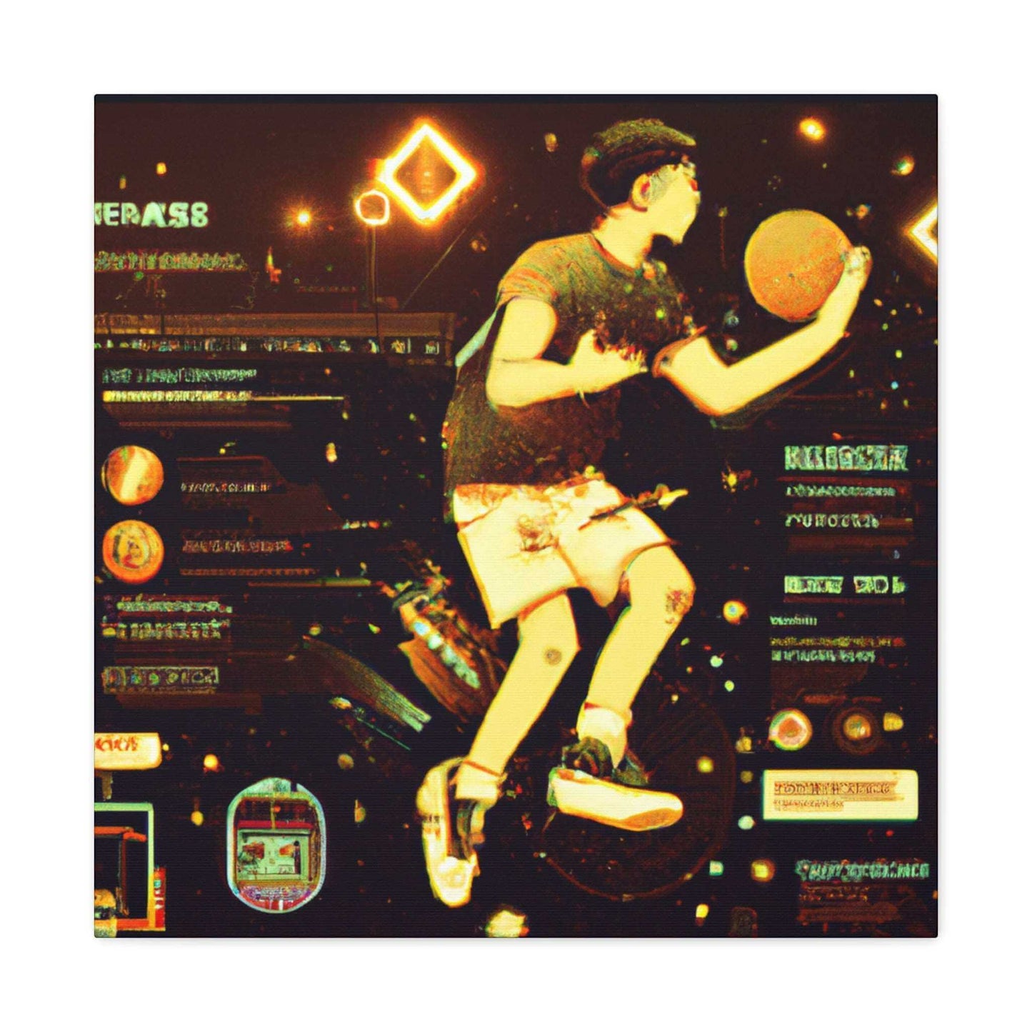 Ball-Futurism Canvas Print - Canvas - Basketball Art 