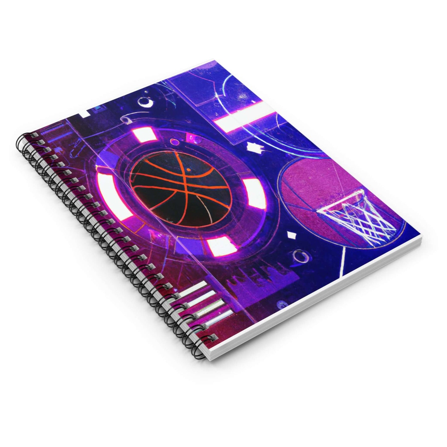 Futuristic Hoops Dream Spiral Notebook - Paper products - Basketball Art 