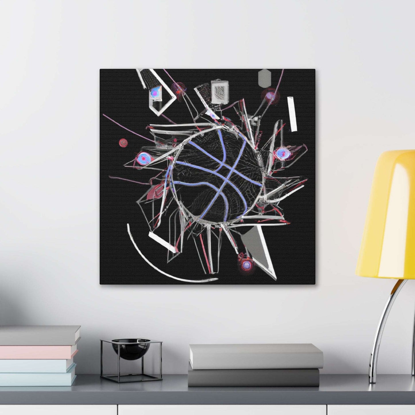 Neon Hoop Dreams Canvas Print - Canvas - Basketball Art 