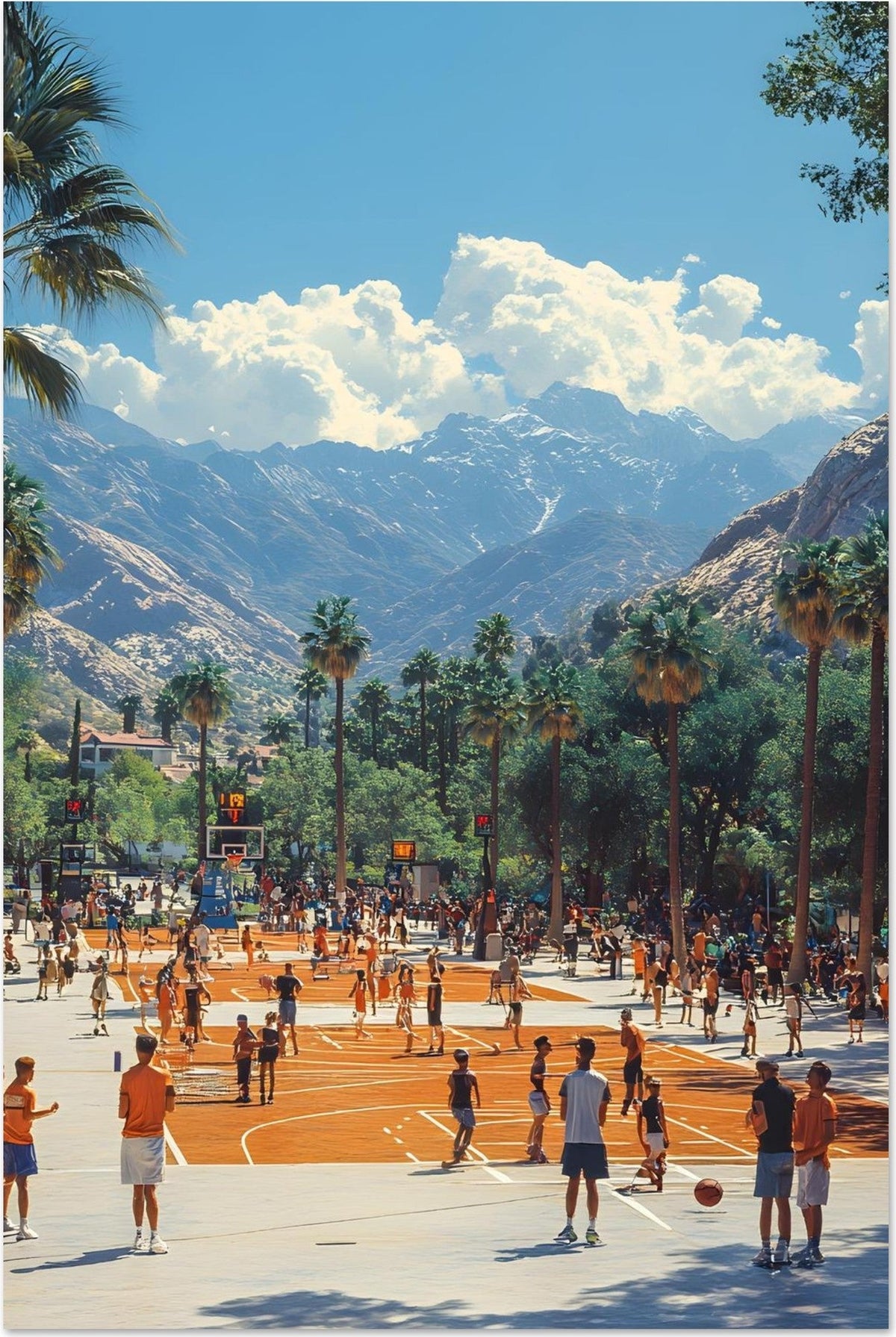 Camp — limited-edition streetball art print, Street series by Alleyoop Arts