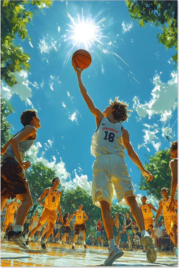 Clinic Day — limited-edition streetball art print, Street series by Alleyoop Arts