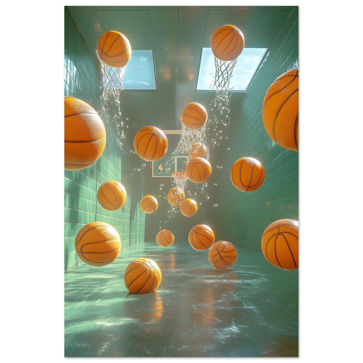 Slam — limited-edition streetball art print, Street series by Alleyoop Arts