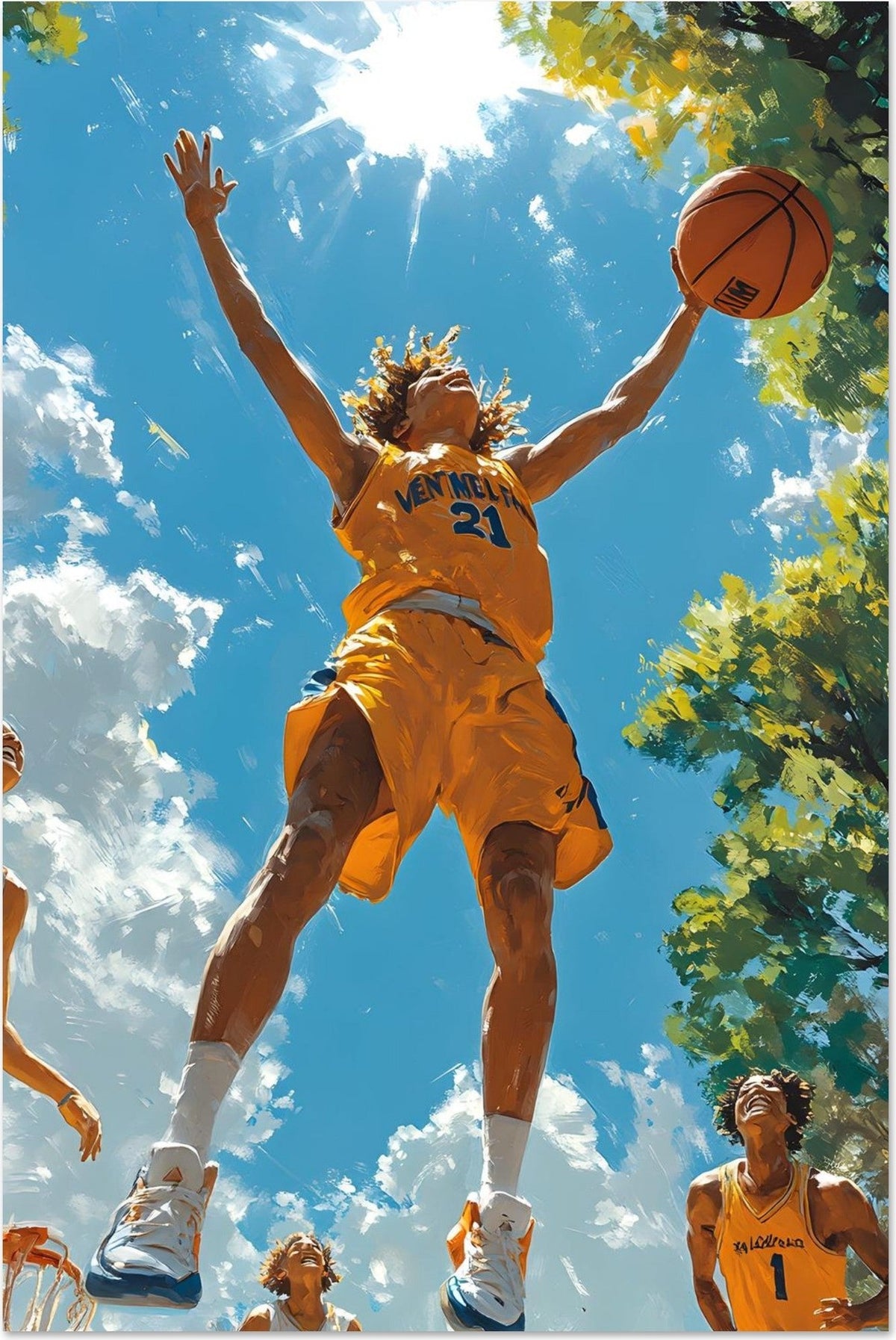 Drills — limited-edition streetball art print, Street series by Alleyoop Arts