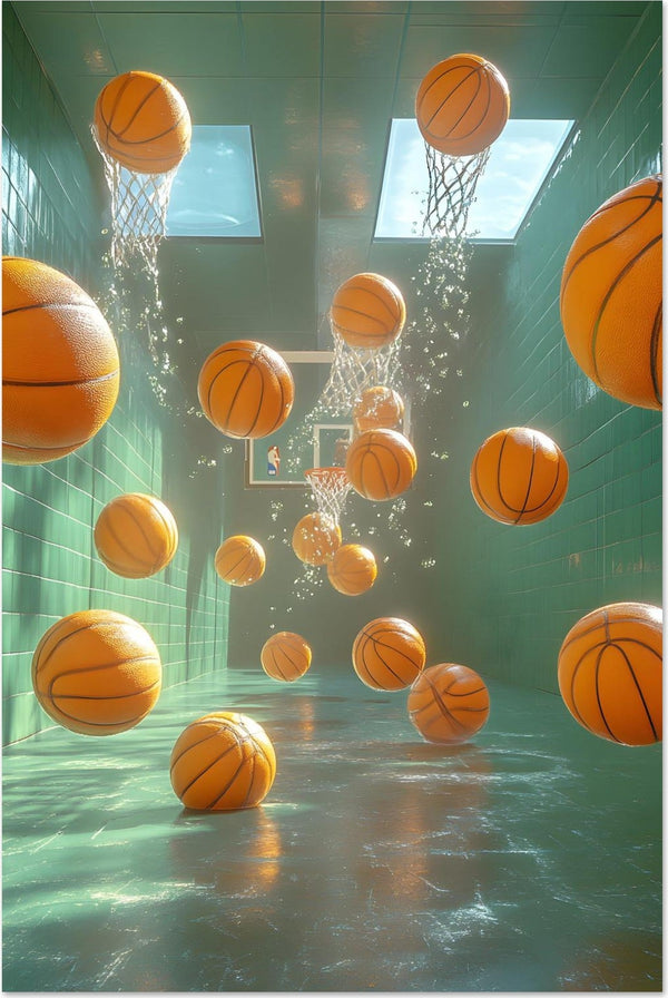Slam — limited-edition streetball art print, Street series by Alleyoop Arts