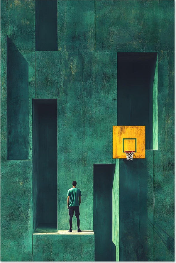 The Guardian — limited-edition surreal basketball art print, Portals series by Alleyoop Arts